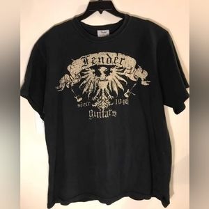 Fender Guitars since 1946 T shirts Eagle Logo short sleeve black